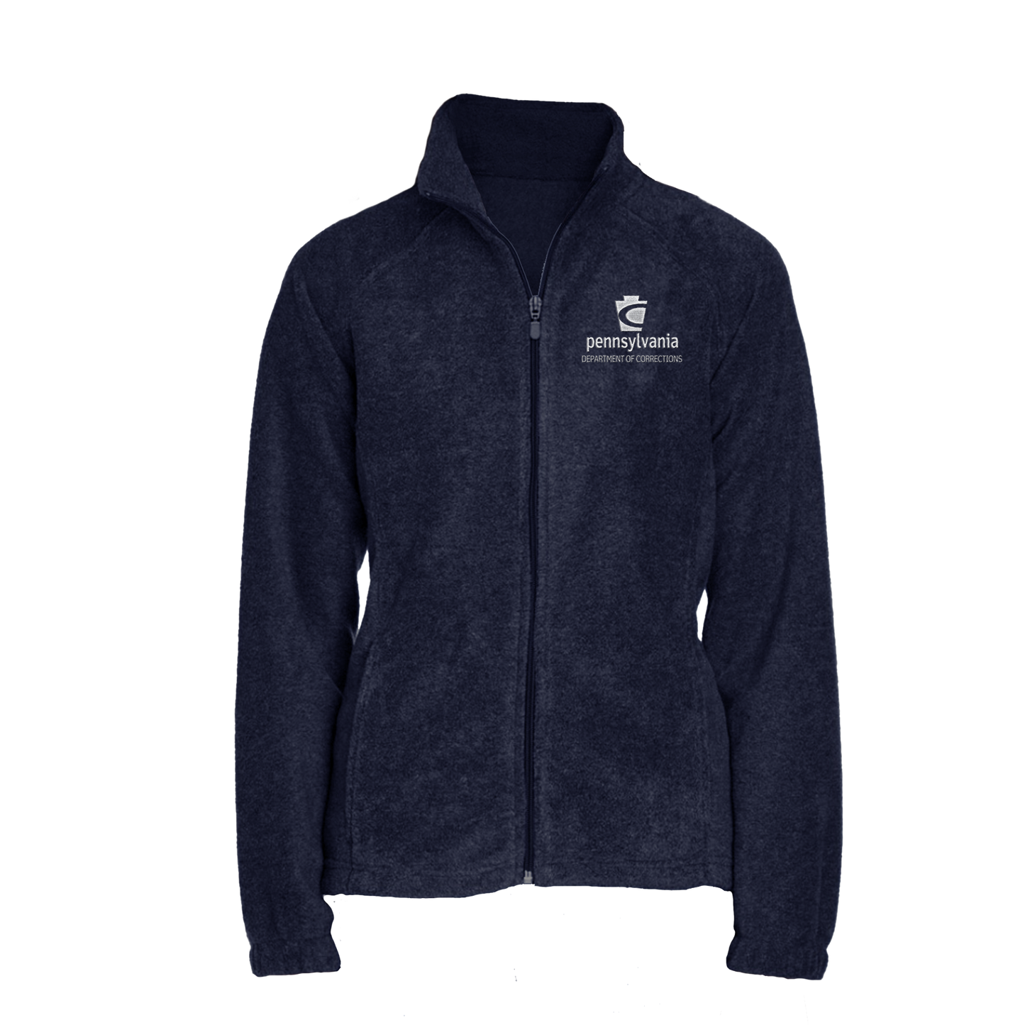 Ladies' Fleece Full-Zip Jacket with Embroidered Department of Corrections Keystone (Various Colors)