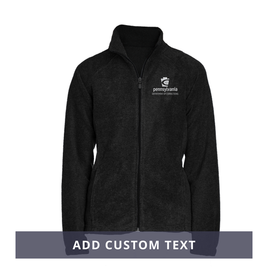 Ladies' Fleece Full-Zip Jacket with Embroidered Department of Corrections Keystone (Various Colors)