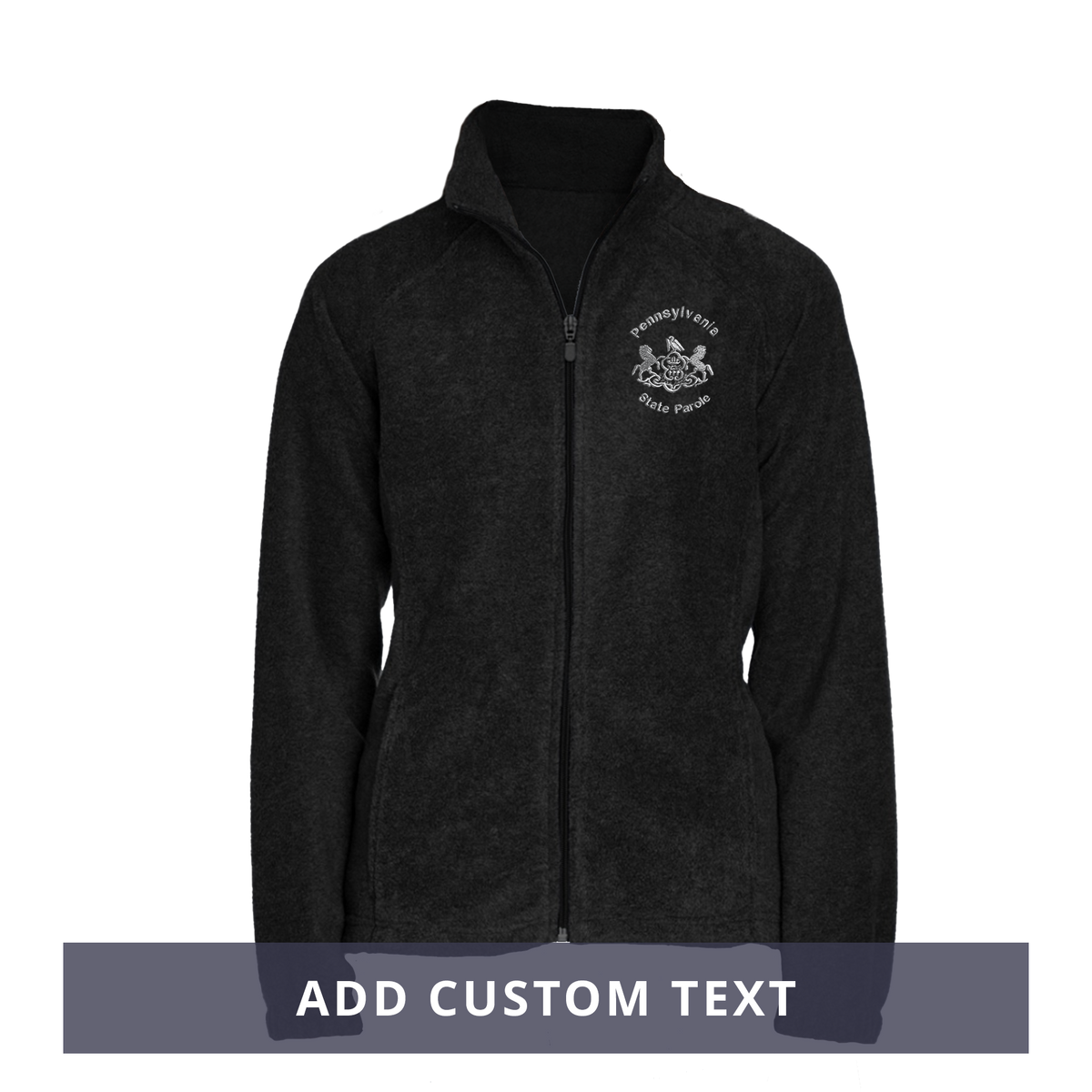 Ladies' Fleece Full-Zip Jacket with Embroidered State Parole Horses (Various Colors)