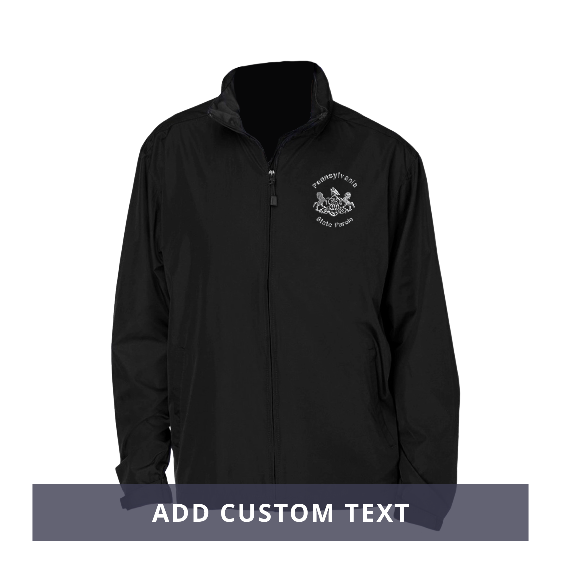 Adult North End Rain Jacket with Embroidered State Parole Horses