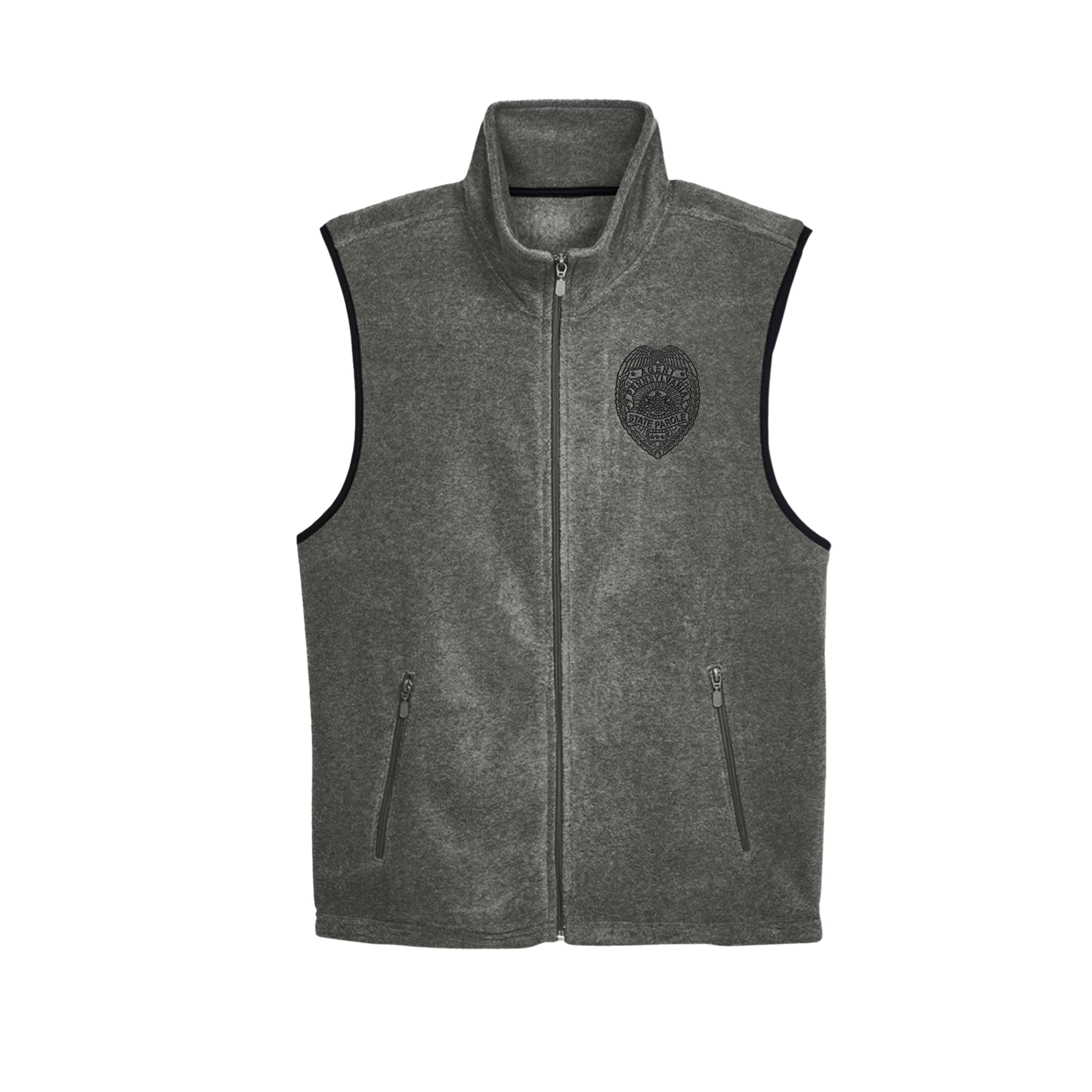 Adult Fleece Vest with Embroidered State Parole Agent Badge (Various Colors)