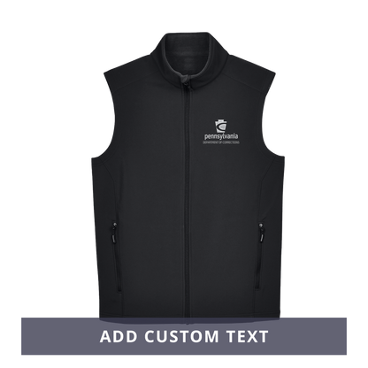 Adult Soft-Shell Vest with Embroidered Department of Corrections Keystone (Various Colors)