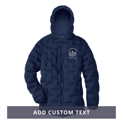 Adult Hooded Puffer Jacket with Embroidered State Parole Seal (Various Colors)