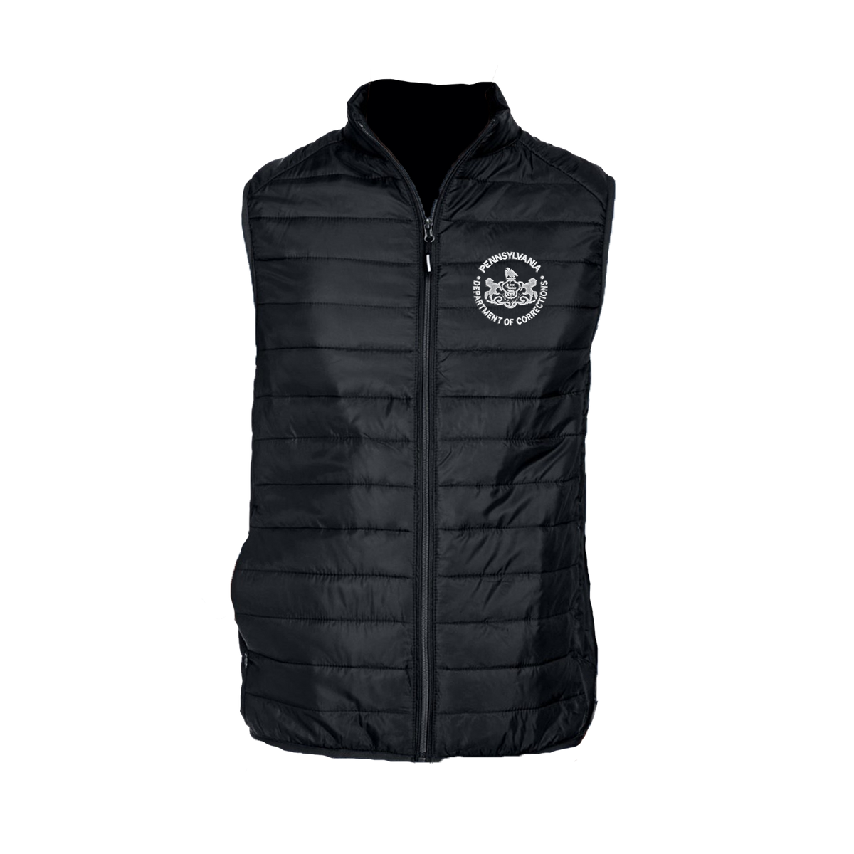 Adult Puffer Vest with Embroidered Department of Corrections Seal