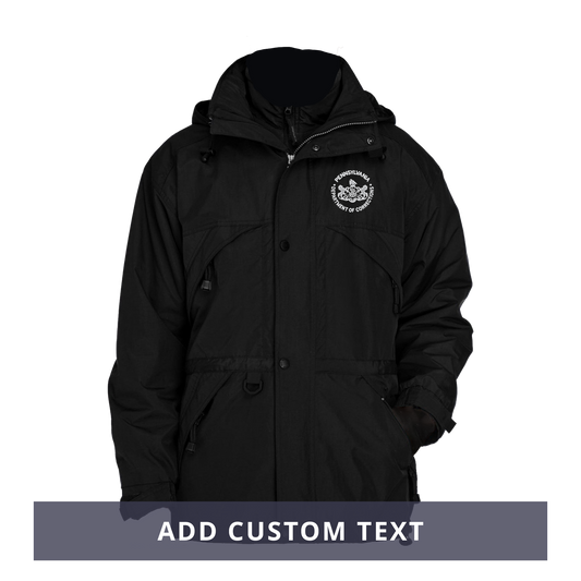 Adult Parka Winter Jacket with Embroidered Department of Corrections Seal