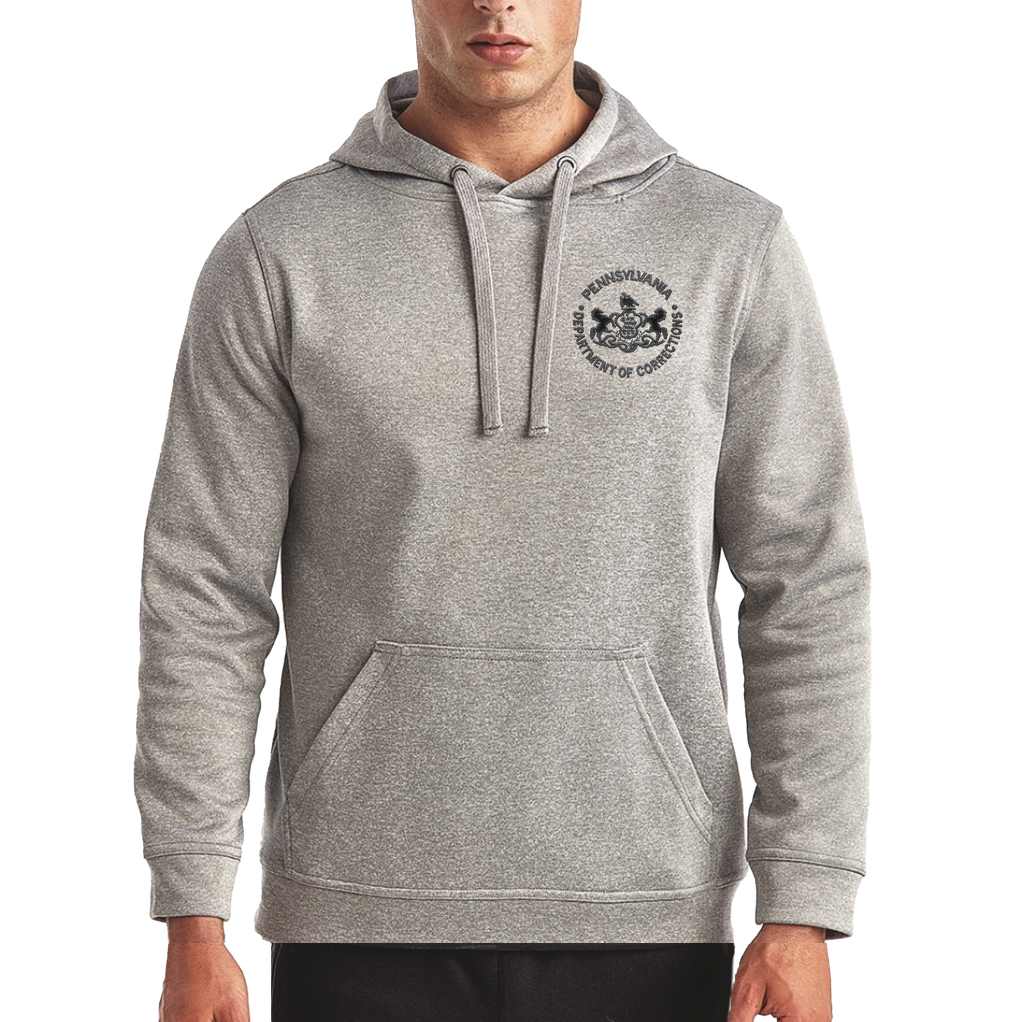 Performance Hooded Sweatshirt with Embroidered Department of Corrections Logos (Various Colors)