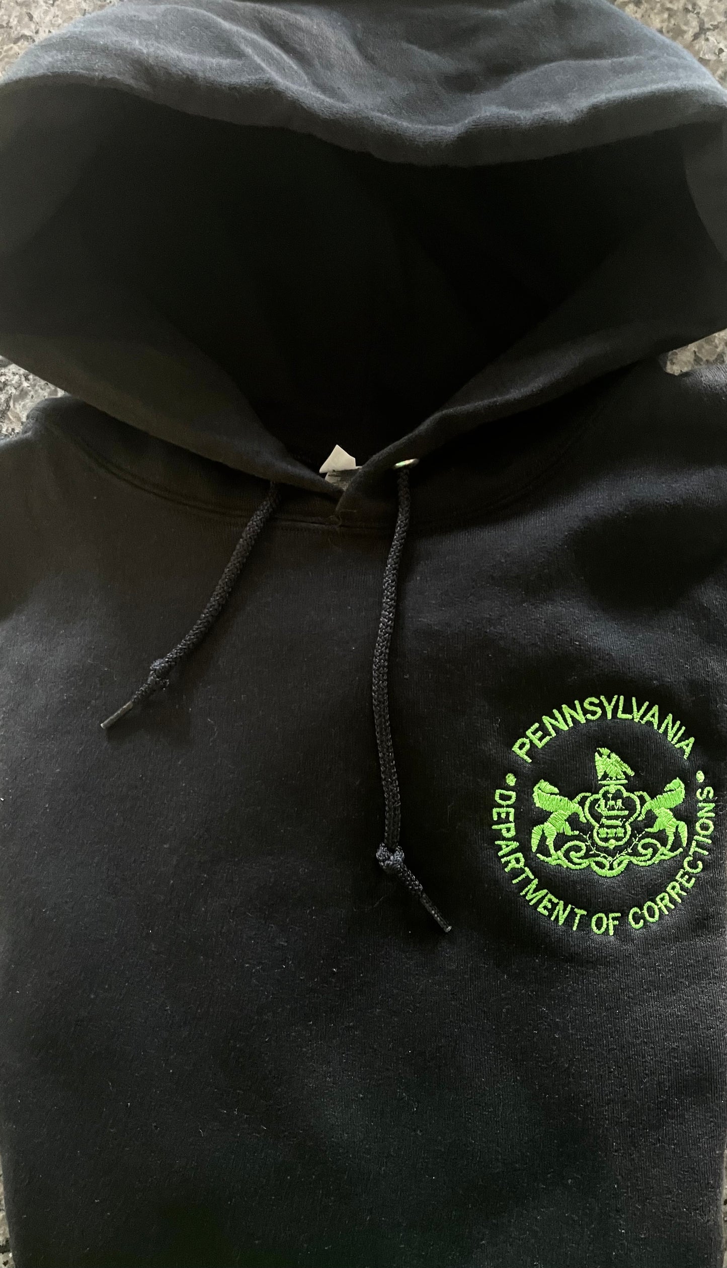 LIMITED EDITION Halloween Hooded Sweatshirt with Embroidered Department of Corrections Logo (Various Colors)
