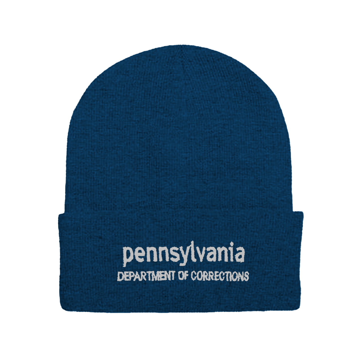 Adult Knit Beanie with Embroidered Department of Corrections Text (Various Colors)