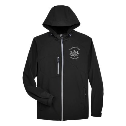 Men’s Hooded Premium Soft-Shell Jacket with Embroidered State Parole Horses (Various Colors)