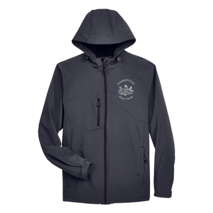 Men’s Hooded Premium Soft-Shell Jacket with Embroidered State Parole Horses (Various Colors)