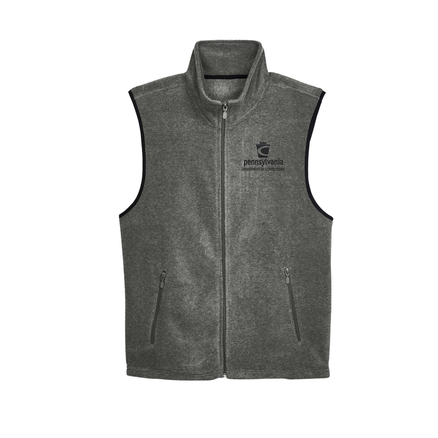 Adult Fleece Vest with Embroidered Department of Corrections Keystone (Various Colors)