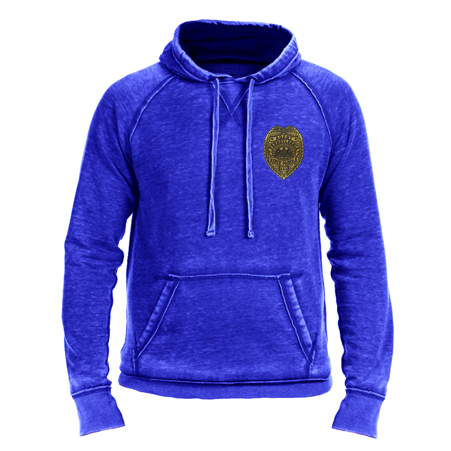 Vintage Hooded Sweatshirt with Embroidered State Parole Agent Badge (Various Colors)