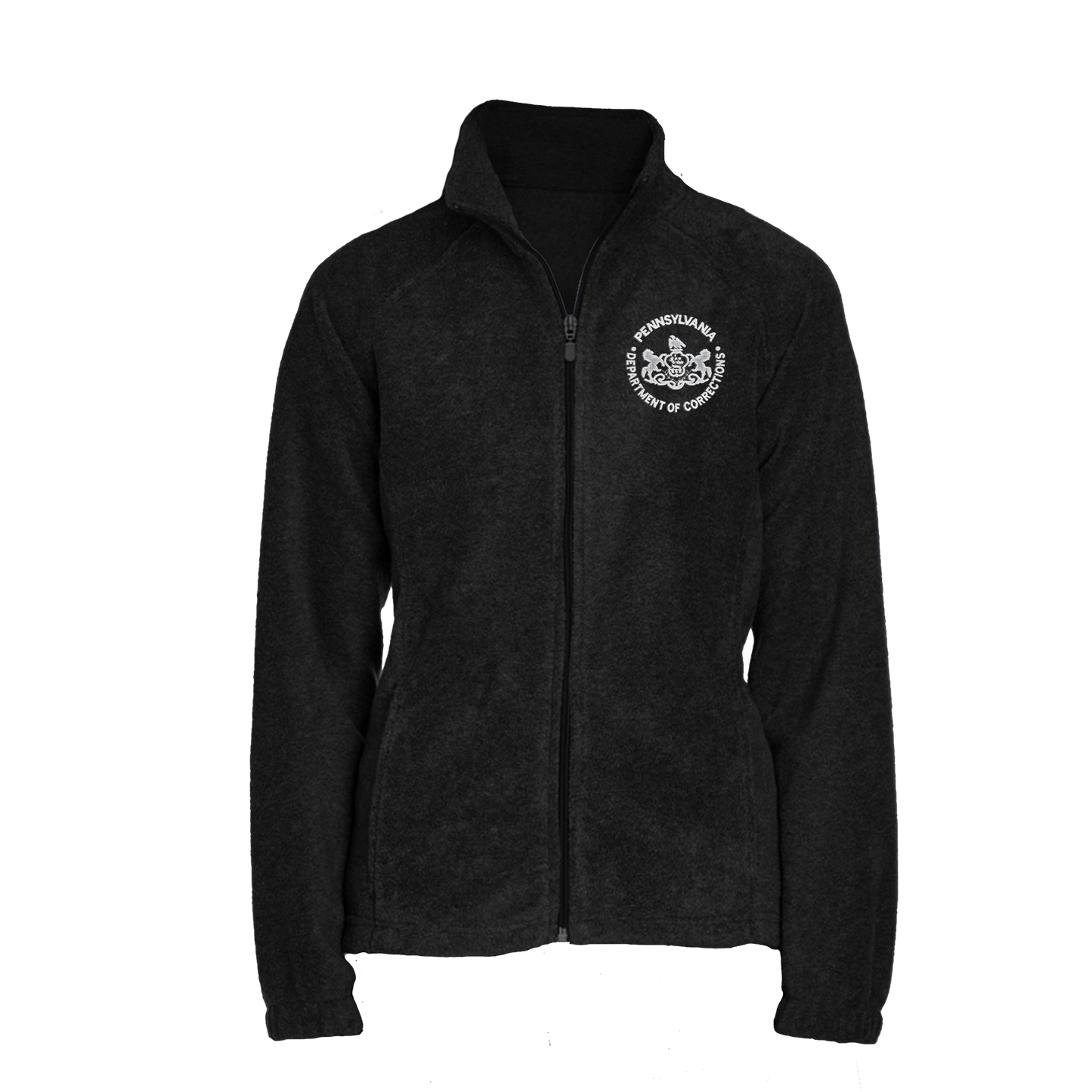 Ladies' Fleece Full-Zip Jacket with Embroidered Department of Corrections Seal (Various Colors)