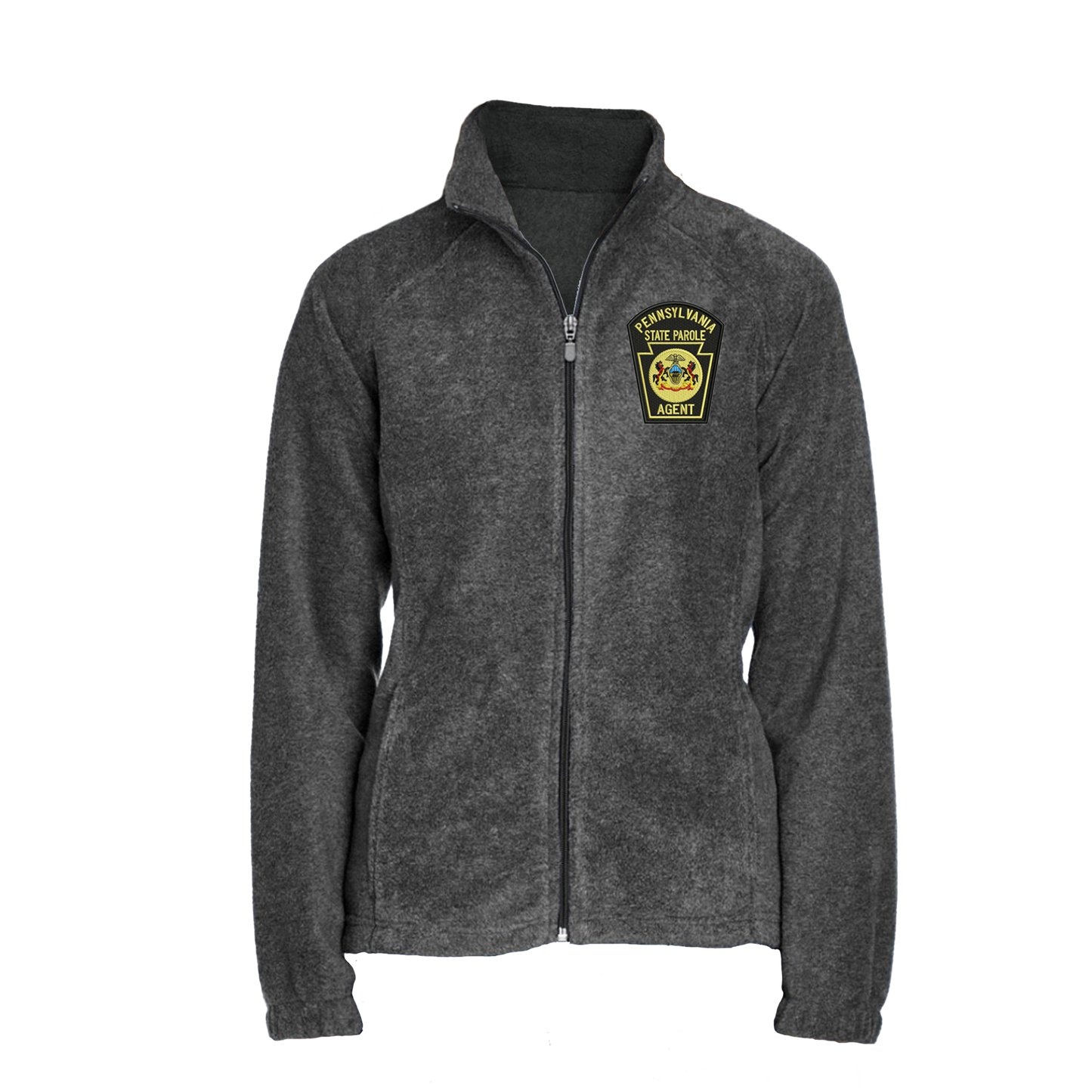 Ladies' Fleece Full-Zip Jacket with Embroidered State Parole Agent Keystone-Full Color (Various Colors)