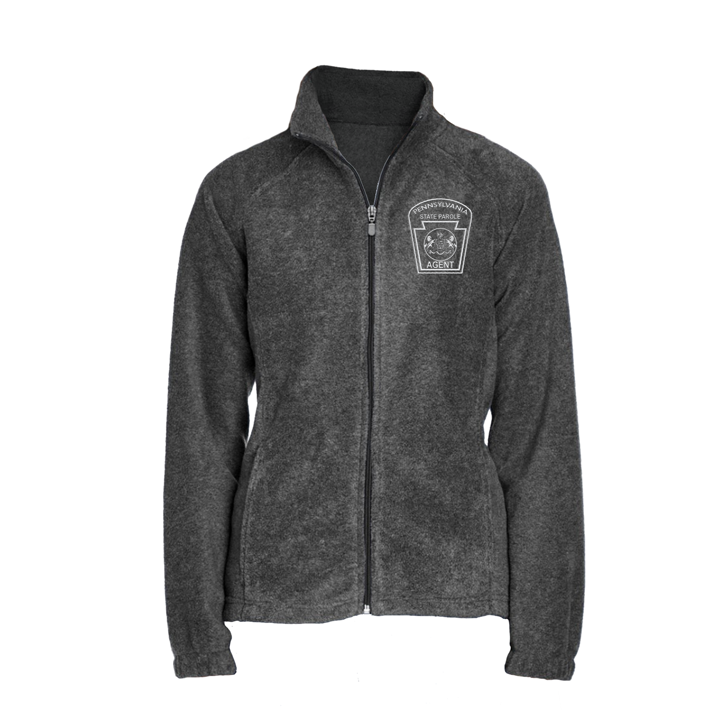 Ladies' Fleece Full-Zip Jacket with Embroidered State Parole Agent Keystone (Various Colors)