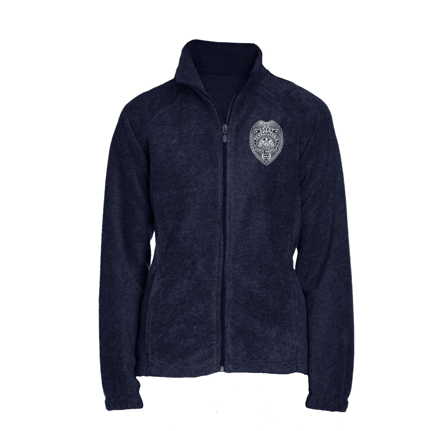 Ladies' Fleece Full-Zip Jacket with Embroidered State Parole Agent Badge (Various Colors)