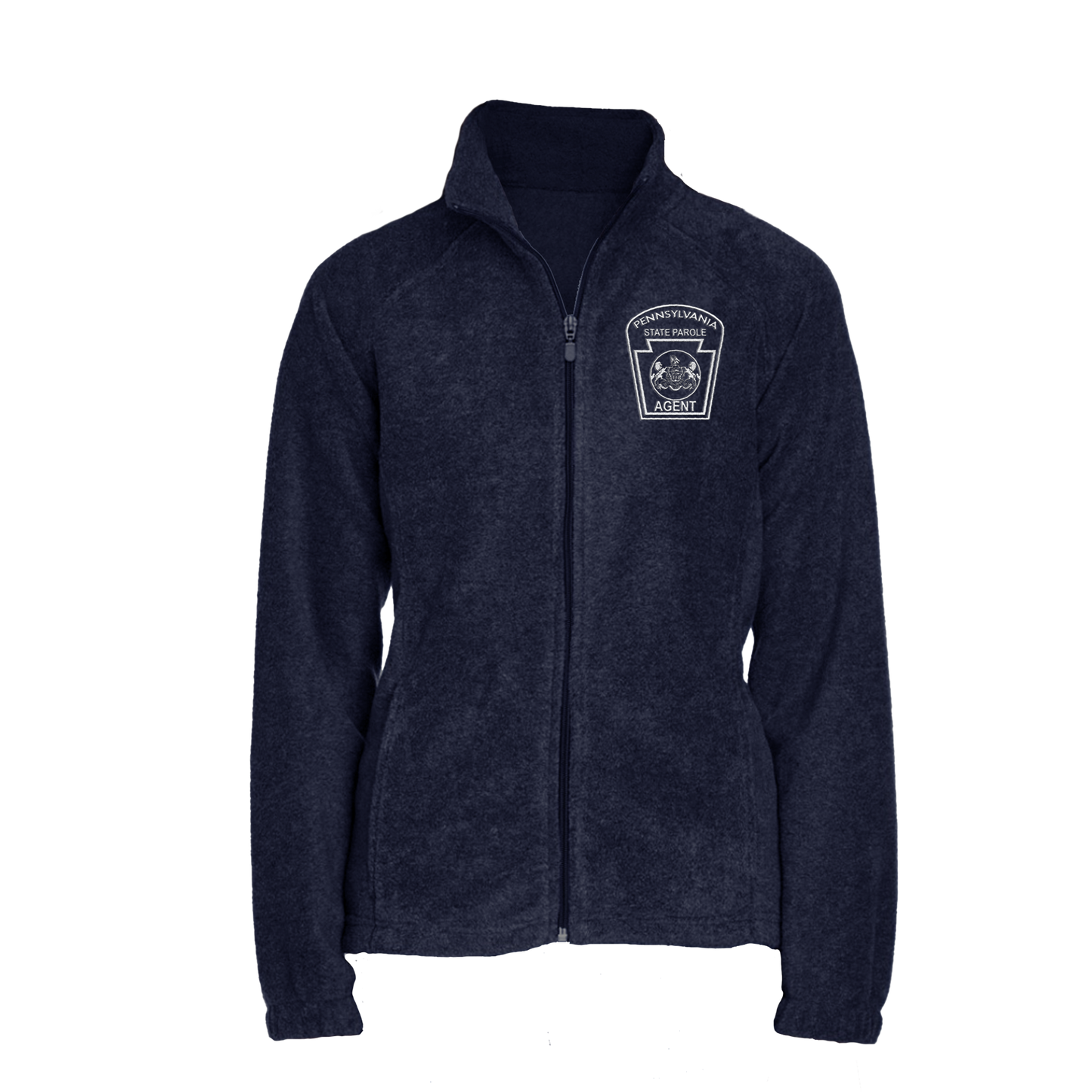 Ladies' Fleece Full-Zip Jacket with Embroidered State Parole Agent Keystone (Various Colors)