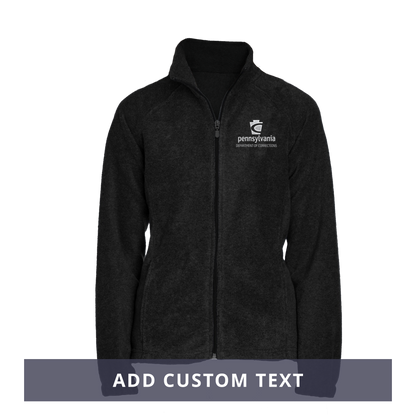 Ladies' Fleece Full-Zip Jacket with Embroidered Department of Corrections Keystone (Various Colors)