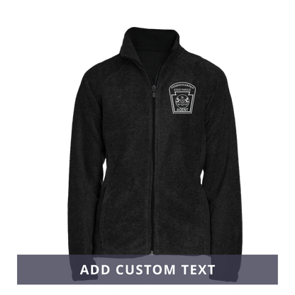 Ladies' Fleece Full-Zip Jacket with Embroidered State Parole Agent Keystone (Various Colors)