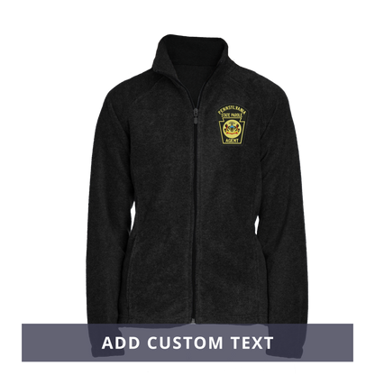 Ladies' Fleece Full-Zip Jacket with Embroidered State Parole Agent Keystone-Full Color (Various Colors)