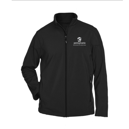 Men’s Premium Soft-Shell Jacket with Embroidered Department of Corrections Keystone (Various Colors)