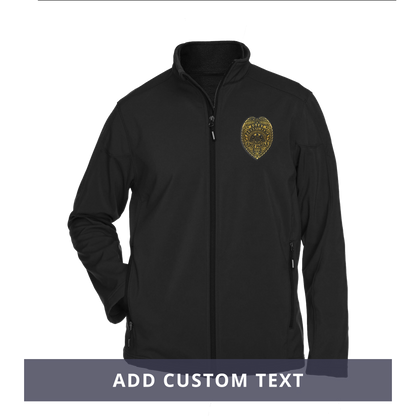 Men’s Premium Soft-Shell Jacket with Embroidered State Parole Agent Badge-Full Color (Various Colors)
