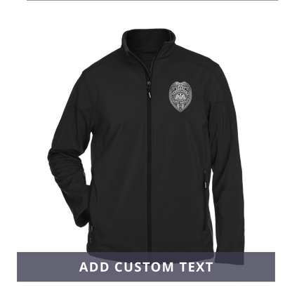 Men’s Premium Soft-Shell Jacket with Embroidered State Parole Agent Badge (Various Colors)