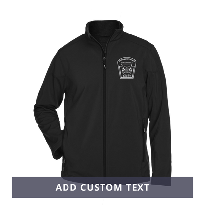 Men’s Premium Soft-Shell Jacket with Embroidered State Parole Agent Keystone (Various Colors)