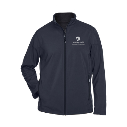 Men’s Premium Soft-Shell Jacket with Embroidered Department of Corrections Keystone (Various Colors)