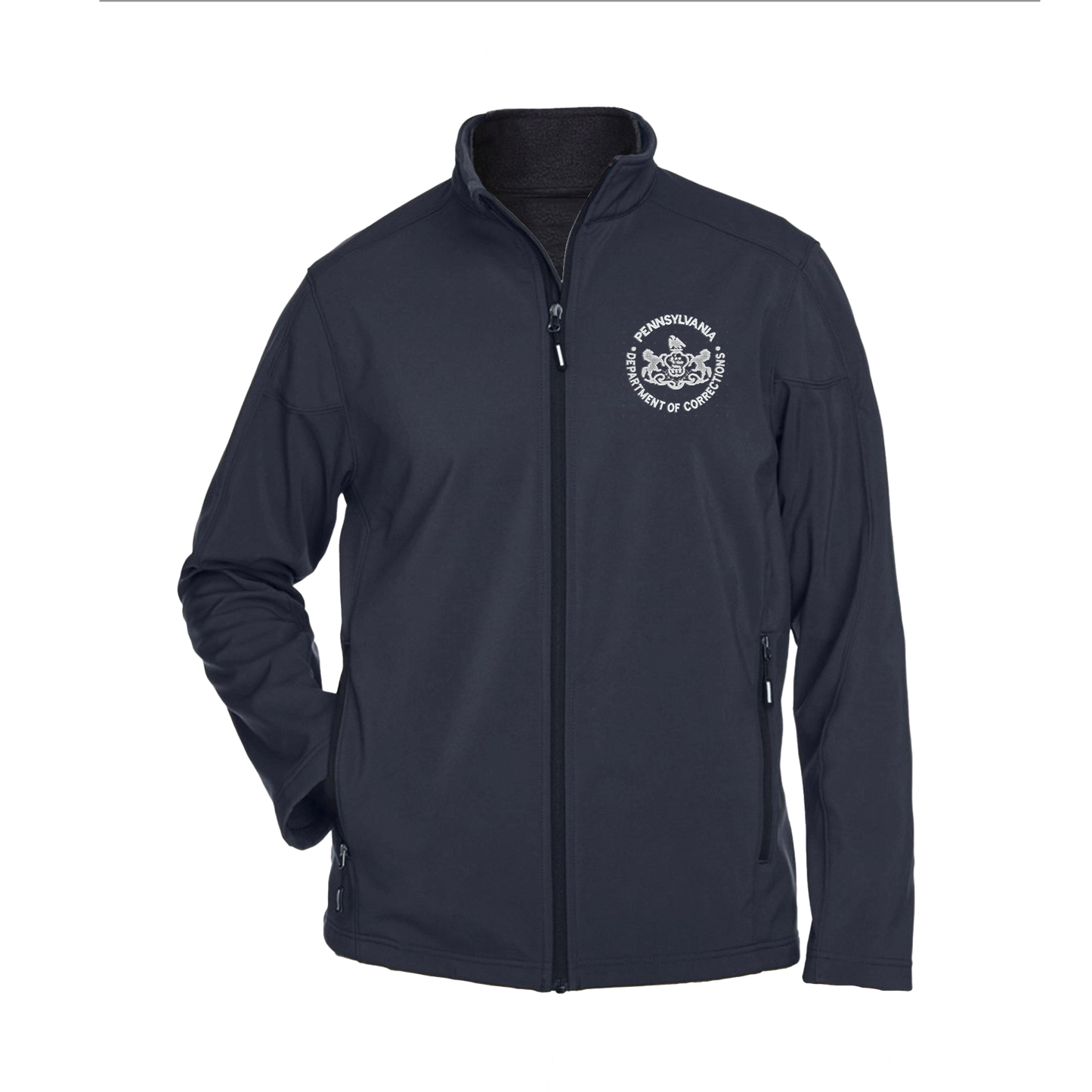 Men’s Premium Soft-Shell Jacket with Embroidered Department of Corrections Seal (Various Colors)