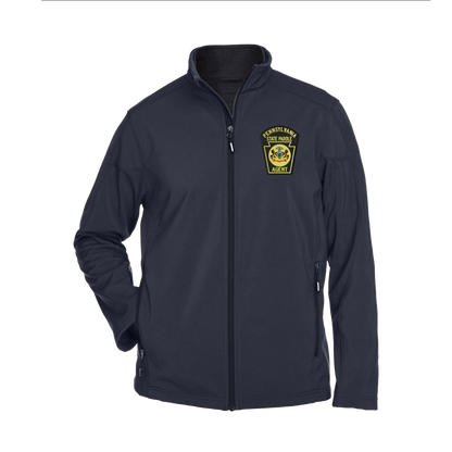 Men’s Premium Soft-Shell Jacket with Embroidered State Parole Agent Keystone-Full Color (Various Colors)