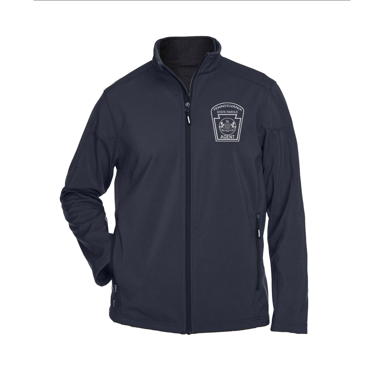 Men’s Premium Soft-Shell Jacket with Embroidered State Parole Agent Keystone (Various Colors)