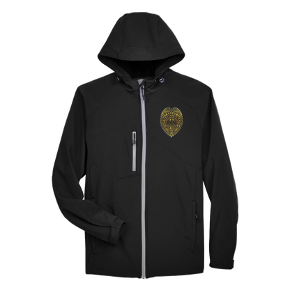 Men’s Hooded Premium Soft-Shell Jacket with Embroidered State Parole Agent Badge-Full Color (Various Colors)