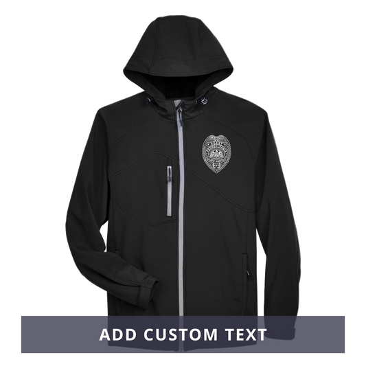 Men’s Hooded Premium Soft-Shell Jacket with Embroidered State Parole Agent Badge (Various Colors)