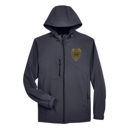 Men’s Hooded Premium Soft-Shell Jacket with Embroidered State Parole Agent Badge-Full Color (Various Colors)