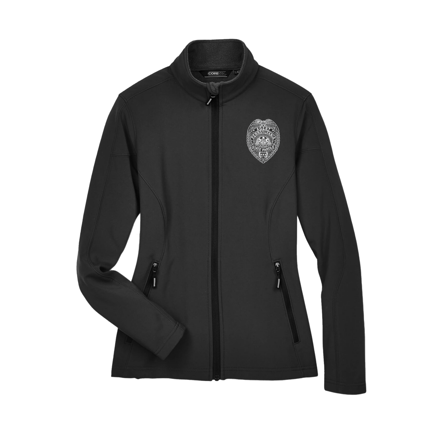 Ladies' Premium Soft-Shell Jacket with Embroidered State Parole Agent Shield (Various Colors)