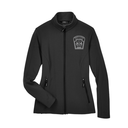 Ladies' Premium Soft-Shell Jacket with Embroidered State Parole Agent Keystone (Various Colors)