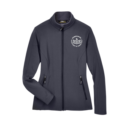 Ladies' Premium Soft-Shell Jacket with Embroidered Department of Corrections Seal (Various Colors)