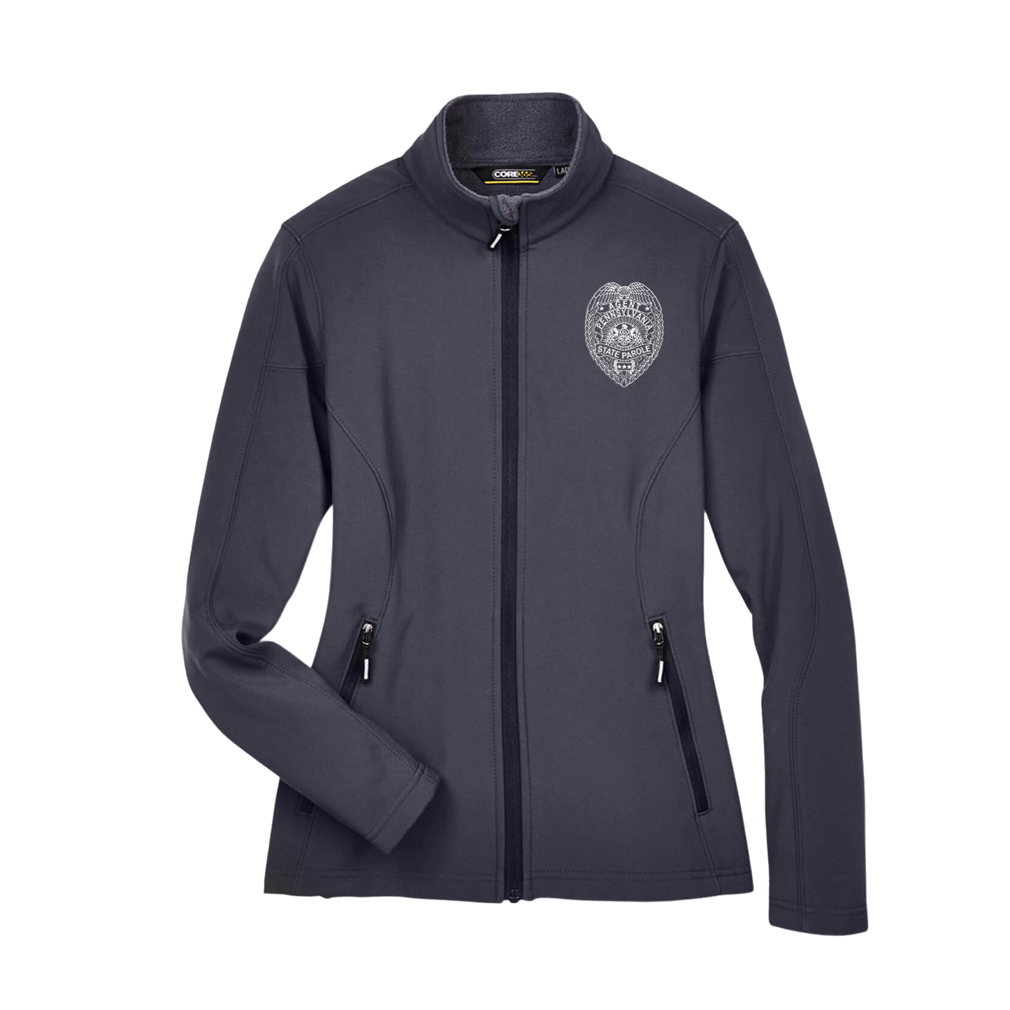 Ladies' Premium Soft-Shell Jacket with Embroidered State Parole Agent Shield (Various Colors)