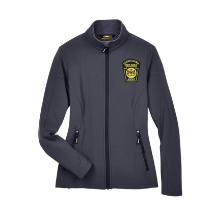 Ladies' Premium Soft-Shell Jacket with Embroidered State Parole Agent Keystone-Full Color (Various Colors)