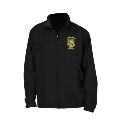 Adult North End Rain Jacket with Embroidered State Parole Agent Keystone-Full Color (Black)