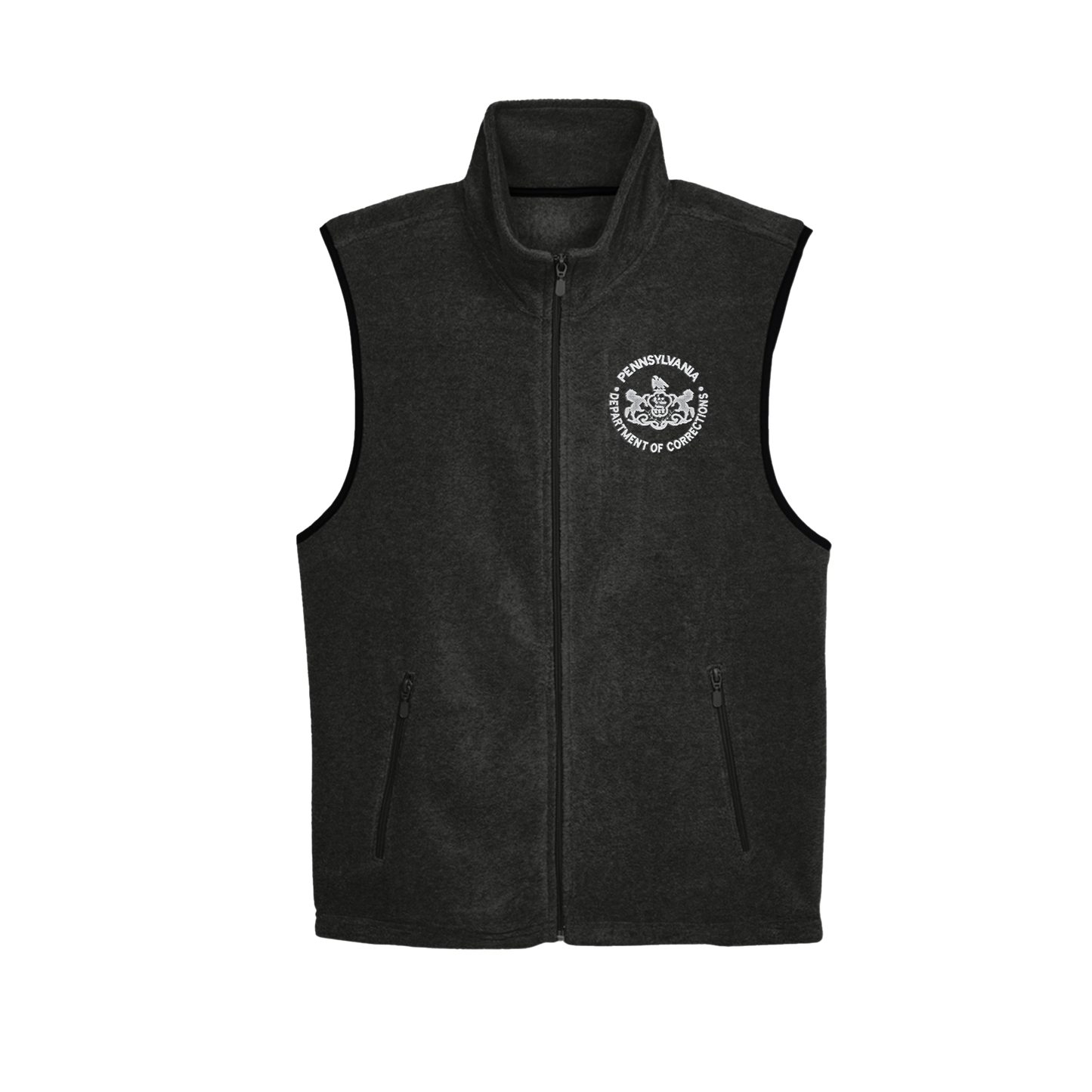 Adult Fleece Vest with Embroidered Department of Corrections Seal (Various Colors)