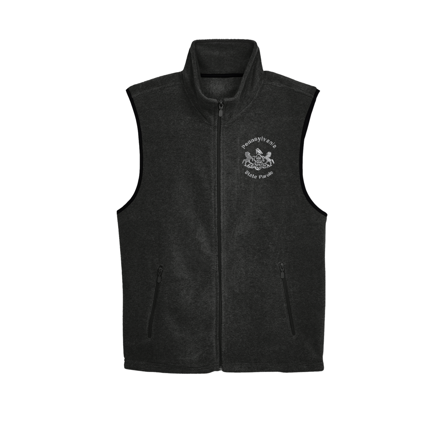 Adult Fleece Vest with Embroidered State Parole Horses (Various Colors)