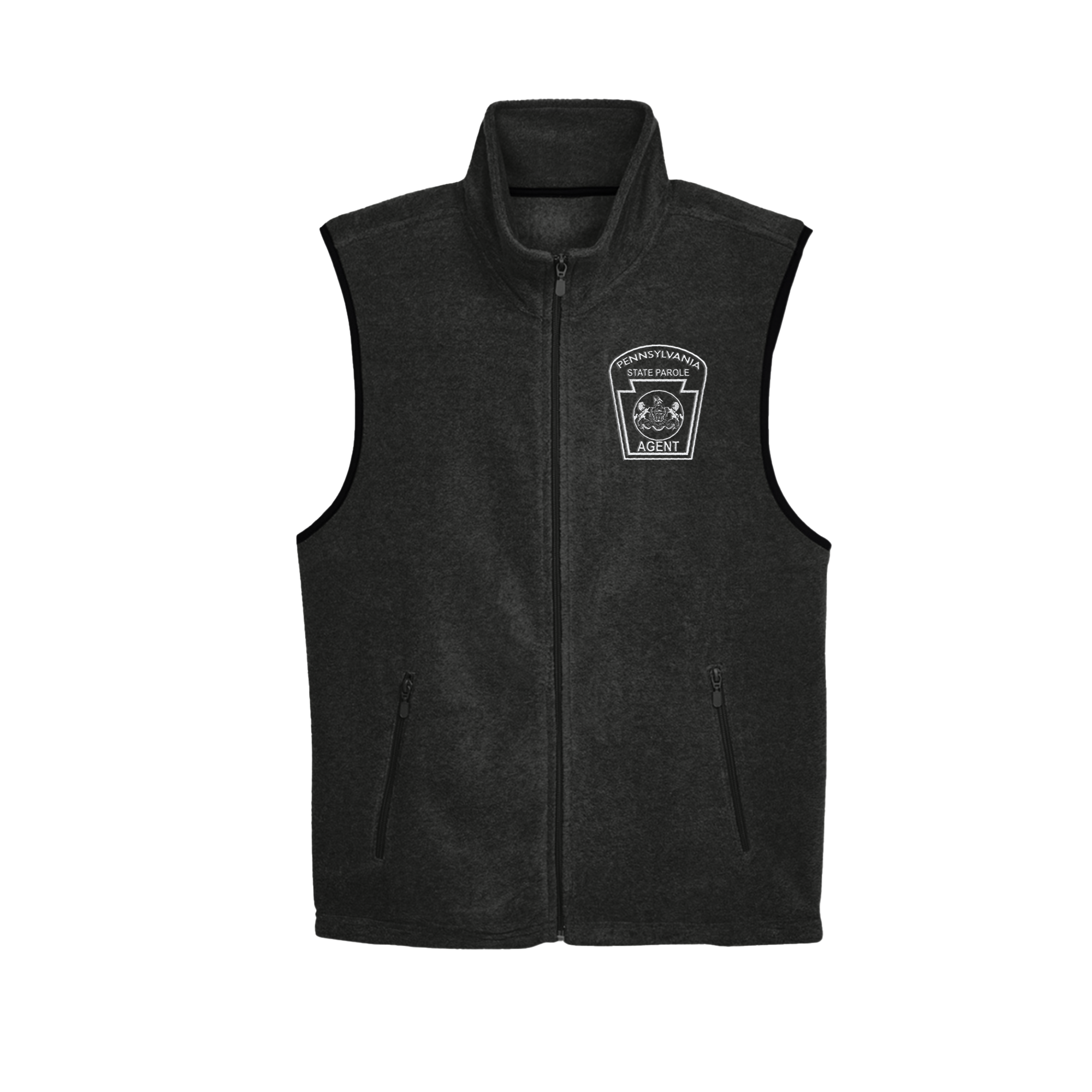 Adult Fleece Vest with Embroidered State Parole Agent Keystone (Variou ...