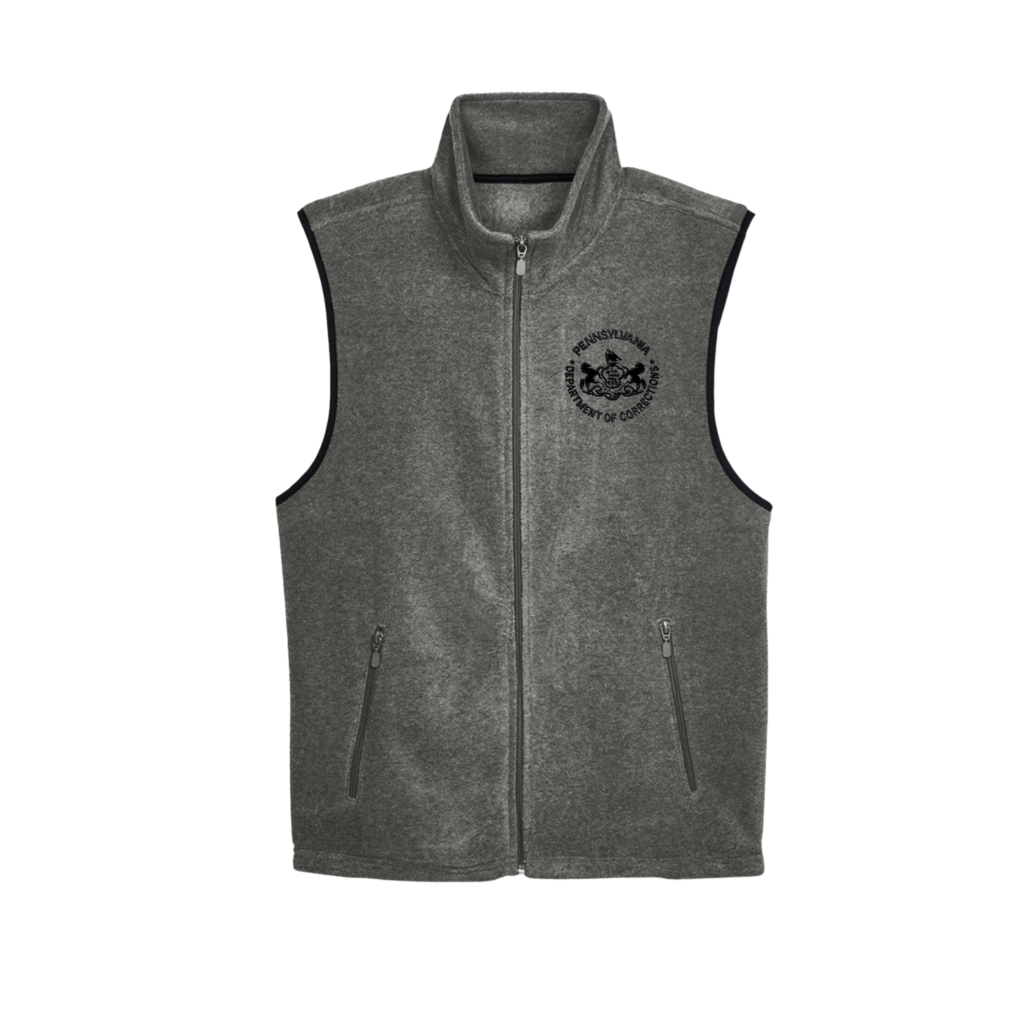 Adult Fleece Vest with Embroidered Department of Corrections Seal (Various Colors)