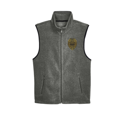 Adult Fleece Vest with Embroidered State Parole Agent Badge-Full Color (Various Colors)