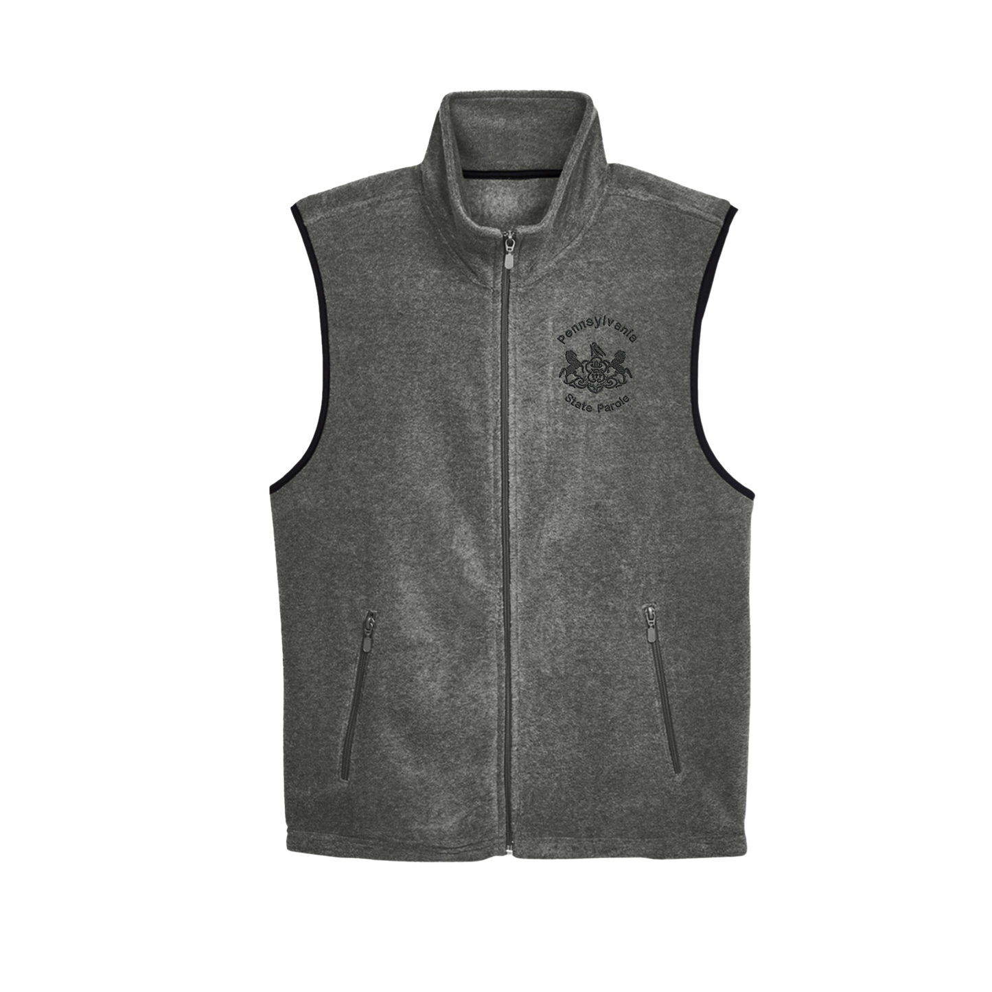 Adult Fleece Vest with Embroidered State Parole Horses (Various Colors)