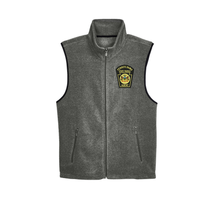 Adult Fleece Vest with Embroidered State Parole Agent Keystone-Full Color (Various Colors)