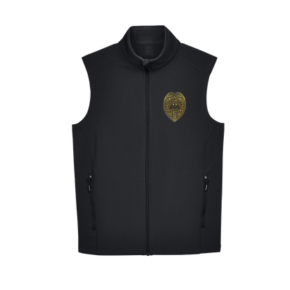 Adult Soft-Shell Vest with Embroidered State Parole Agent Badge-Full Color (Various Colors)