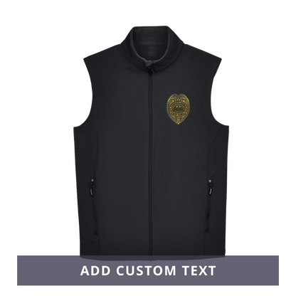 Adult Soft-Shell Vest with Embroidered State Parole Agent Badge-Full Color (Various Colors)